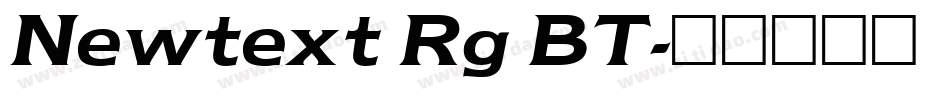 Newtext Rg BT字体转换